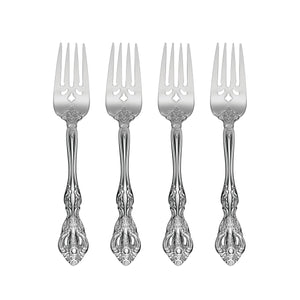Lenox Michelangelo Baroque Scroll 18/10 Stainless Steel Mirror Polish Fork Formal Dining Salad Fork Set of 4 2765004D