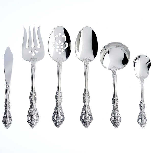 Lenox Michelangelo Baroque Scroll 18/10 Stainless Hostess Set with Mirror Polish Finish 2765006A