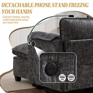 English Elm United Oversized 112" Modular Sectional Sofa - Cloud Couch With Storage Ottoman & Usb Charging Ports W1568S00189-GIGA