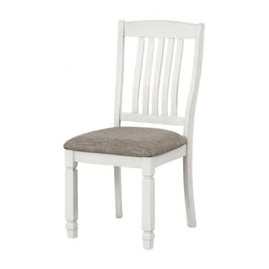 English Elm Mipo Counter Height Dining Chairs Two-tone Grid Back with White Upholstered Seats Set B056P417058