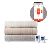 Beautyrest Microplush Casual Heated Blanket with Wifi Technology BR54-4131 Taupe