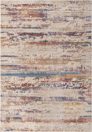 Unique Loom Deepa Beatriz Machine Made Abstract Rug Multi, Beige/Blue/Gray/Ivory/Navy Blue/Red 6' 1" x 8' 10"