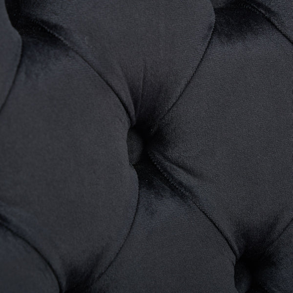 English Elm 25" Elegant Tufted Counter Bar Stools Set of 2 with Plush Spring Cushion and Chrome Durable Base Black W1143P217851