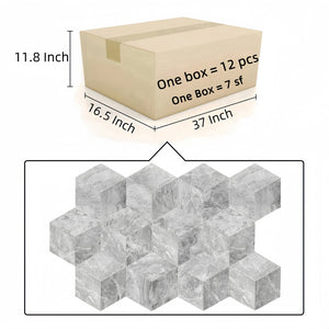 English Elm Hexagon Carrara Gray Polished Marble Floor Wall Tile Spa Inspired Natural Stone W1696P262337