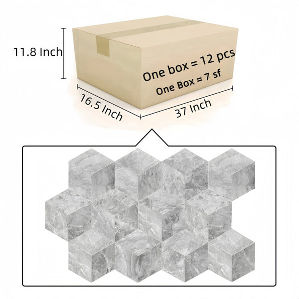 English Elm Hexagon Carrara Gray Polished Marble Floor Wall Tile Spa Inspired Natural Stone W1696P262337