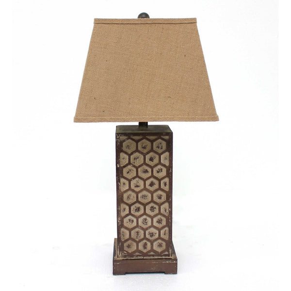 Homeroots 29" Brown Solid Wood Bedside Table Lamp With Brown Shade   277068