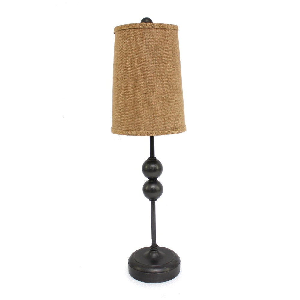 HomeRoots 29" Elegant Bronze Bedside Lamp with Cozy Brown Shade - Perfect for Reading and Relaxing Ambiance 277074