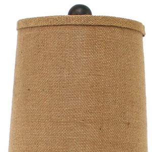 HomeRoots 29" Elegant Bronze Bedside Lamp with Cozy Brown Shade - Perfect for Reading and Relaxing Ambiance 277074