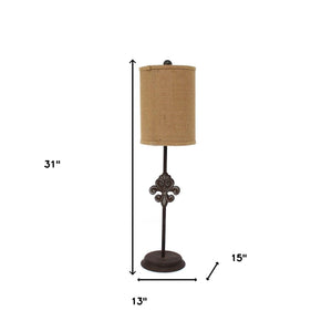 Homeroots 13 X 15 X 31 Bronze Traditional - Table Lamp   277075