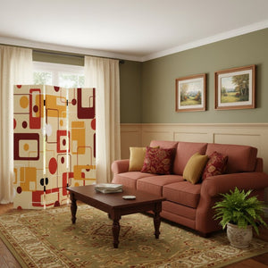 HomeRoots 48 Multi-Color Wood Canvas Screen – Stylish 3-Panel Room Divider with Double-Sided Artful Prints 277078