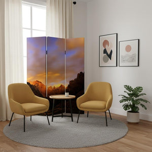HomeRoots 48 Multi-Color Wood Canvas Room Divider Screen – Stylish, Lightweight, Versatile & Foldable Design 277079