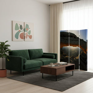 HomeRoots 48 Multi-Color Wood Canvas Room Divider Screen – Stylish, Lightweight, Versatile & Foldable Design 277079