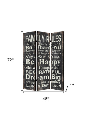HomeRoots 48 X 72 Multi-Color Wood Canvas Room Screen - Stylish Privacy Divider & Decorative Accent Piece 277086
