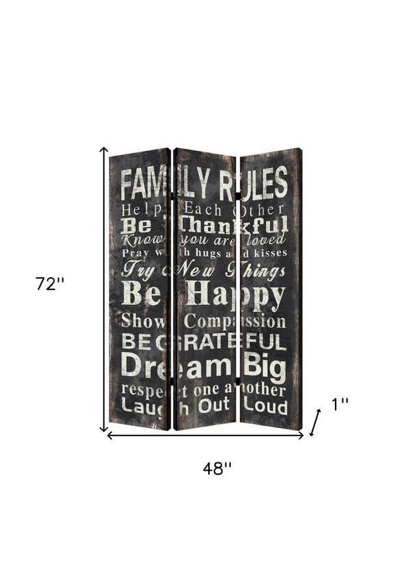 HomeRoots 48 X 72 Multi-Color Wood Canvas Room Screen - Stylish Privacy Divider & Decorative Accent Piece 277086