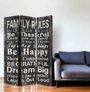 HomeRoots 48 X 72 Multi-Color Wood Canvas Room Screen - Stylish Privacy Divider & Decorative Accent Piece 277086