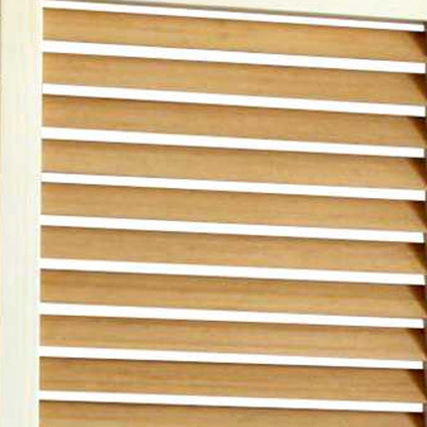 HomeRoots 47 Natural Wood Three-Panel Screen: Stylish Privacy Divider for Living Spaces & Outdoor Areas 277092