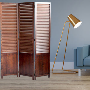 Homeroots 47" X 67" Brown Wood  Screen  Wood 277093