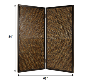 Homeroots 63" X 84" Multi Color Wood  Screen  Wood 277095