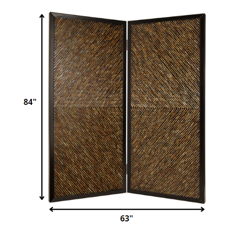 Homeroots 63" X 84" Multi Color Wood  Screen  Wood 277095