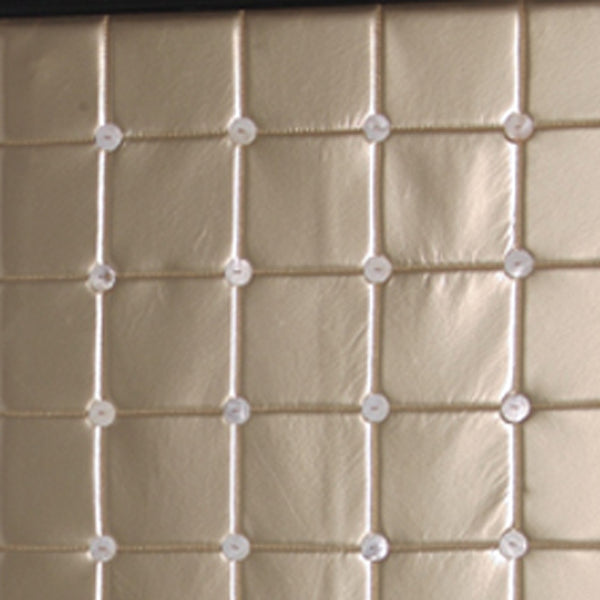 Homeroots 59" X 84" Gold Wood & Fabric  Screen  Wood 277096