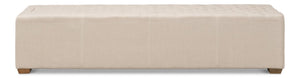 Sarreid The 6 Foot Bench – Stylish Beige Linen Upholstered Seating With Durable American Oak Frame Beige  27720