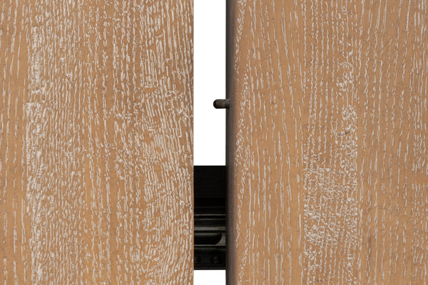 Sarreid Bauhaus Contemporary Oak Dining Table With 2 Expanding Leaves – Perfect For Family Gatherings! Beige Dusty Oak,Natural Oak Finish ,Two 16"Leaves 27736-do