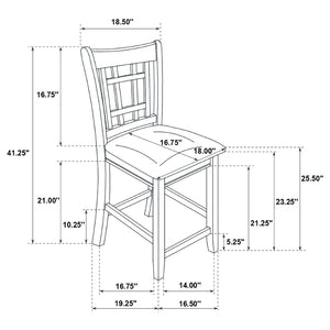 English Elm Danford Espresso Pedestal Counter Dining Set with Storage Base and Leatherette Stools B062S01104