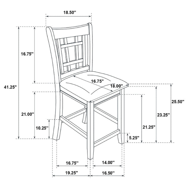 English Elm Danford Espresso Pedestal Counter Dining Set with Storage Base and Leatherette Stools B062S01104