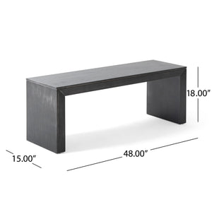 English Elm Christopher Knight Home® - Acacia Wood Dining Bench In Sleek Black Finish – Durable, Stylish Seating For Any Space! N768P288883B