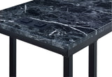 OSP Home Furnishings Norwich C-Table  Black / Black Marble