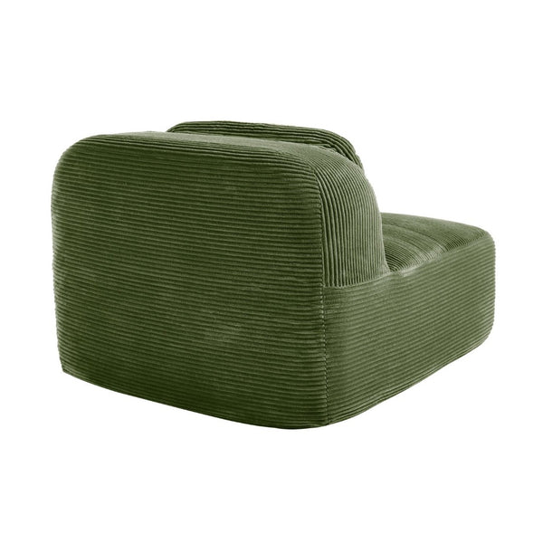 English Elm Hamlet Corduroy L-shaped Sectional Sofa with Pillows for Modern Living Rooms Olive Green W714P323643
