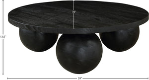 Spherical Black Coffee Table 277Black-CT Meridian Furniture