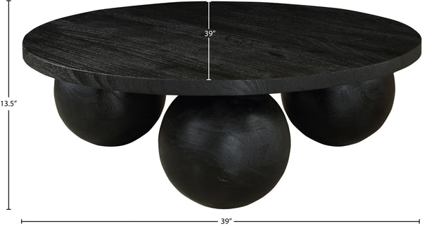 Spherical Black Coffee Table 277Black-CT Meridian Furniture