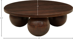 Spherical Brown Coffee Table 277Brown-CT Meridian Furniture