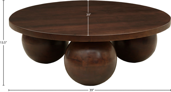 Spherical Brown Coffee Table 277Brown-CT Meridian Furniture