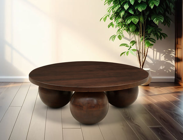 Spherical Brown Coffee Table 277Brown-CT Meridian Furniture