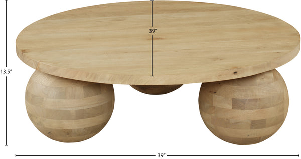 Spherical Natural Oak Coffee Table 277Oak-CT Meridian Furniture