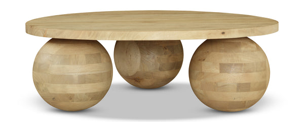 Spherical Natural Oak Coffee Table 277Oak-CT Meridian Furniture