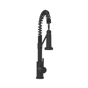 English Elm Bothwa Pull Down Kitchen Faucet with Stainless Steel Spout and Ceramic Cartridge Control Matt Black B2724P262356