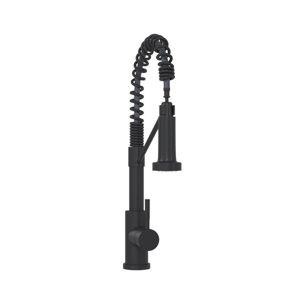 English Elm Bothwa Pull Down Kitchen Faucet with Stainless Steel Spout and Ceramic Cartridge Control Matt Black B2724P262356