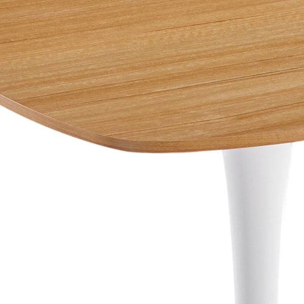 English Elm 23.62 Inch Round Pedestal Dining Table Oak Finish Compact Contemporary Accent W3766P397277