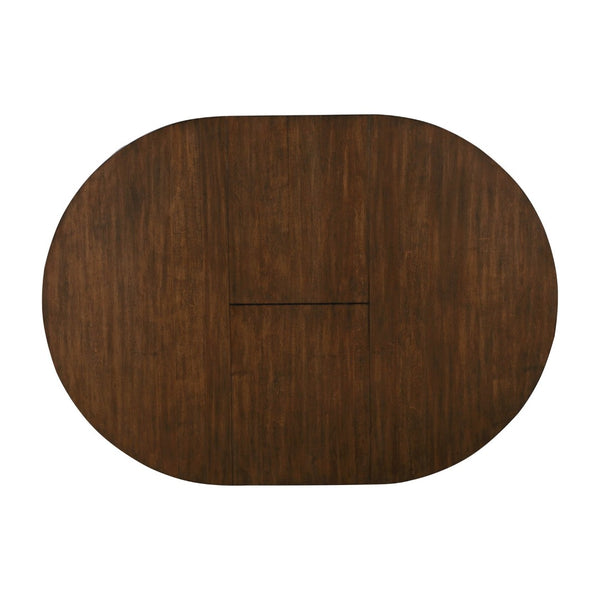 English Elm Cherry Finish Maple Veneer Extendable Dining Table Seats 6 Transitional Style B011P217887