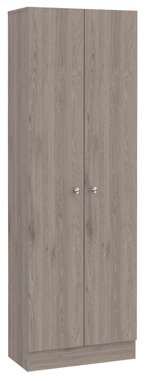 English Elm Virginia Double Door Storage Cabinet with 5 Shelves – Space-Saving Kitchen, Garage & Mudroom Organizer, Modern Design B128P148832
