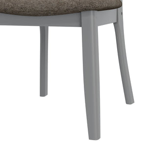 English Elm Dumfries Upholstered Armless Dining Chairs Set of 2 with Solid Wood Legs Modern Gray B127P495086