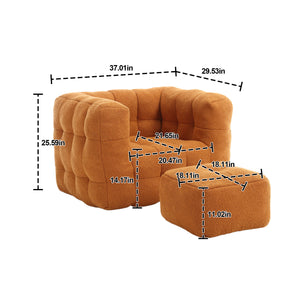 English Elm Coolmore Chenille Armchair Set - Ultra-Soft Velvet Comfort For Small Living Rooms & Cozy Corners W1152P325793