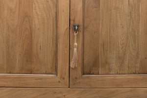 Sarreid Caracole Driftwood Credenza - Solid Walnut Elegance With 2 Adjustable Shelves & 2 Decorative Keys Beige  27844