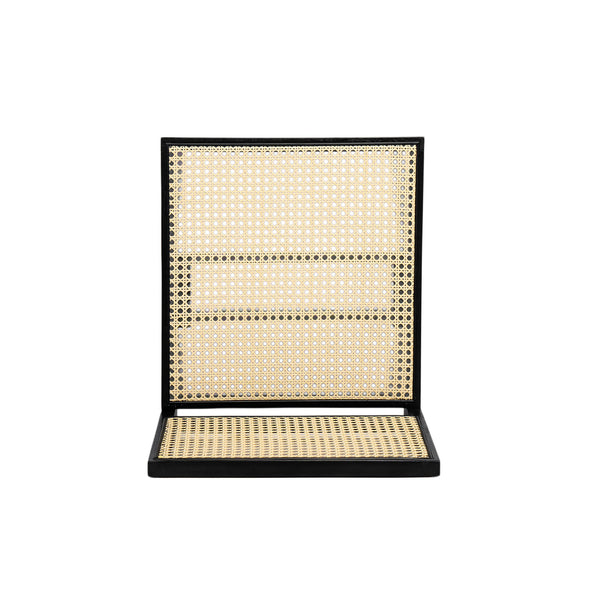 English Elm Christopher Knight Home® - Chandigarh Modern-Rustic Dining Room Chairs Set Of 2, Black Frame With Natural Cane For Comfort N768P241397B