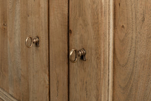 Sarreid Cafe Au Lait Buffet - Elegant Driftwood Finish With Faux Keyhole Escutcheon, Solid Walnut Charm Beige  27857