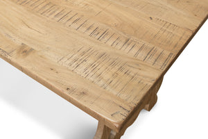 Sarreid Calambac Dining Table In Driftwood Finish - Rustic Charm With Old Wood & Walnut Hardware Accents Brown  27862