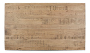 Sarreid Calambac Dining Table In Driftwood Finish - Rustic Charm With Old Wood & Walnut Hardware Accents Brown  27862